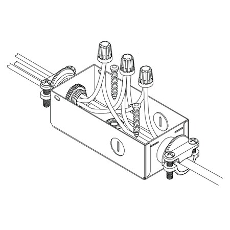Diode Led Small, hard-wired junction box - WHITE DI-FENSEL-JBOX-WH